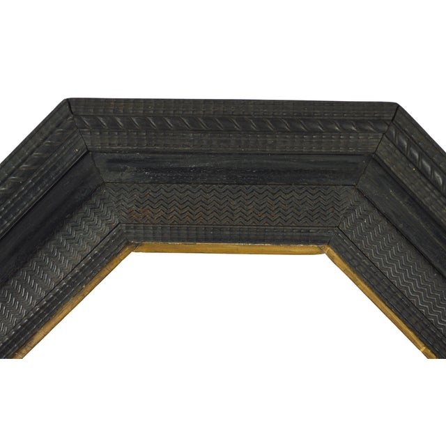 Late 19th Century Antique Dutch Ripple Old Master Octagonal Mirror / Painting Frame For Sale - Image 5 of 5