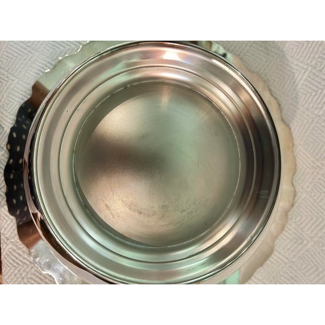Vintage Oneida “Du Maurier” 15” Silverplate Pedestal Punch Bowl or Centerpiece Bowl For Sale - Image 9 of 10