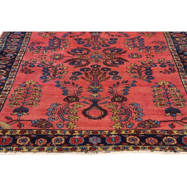 Antique Persian Sarouk Rug, 03'04 X 04'11 For Sale - Image 4 of 10