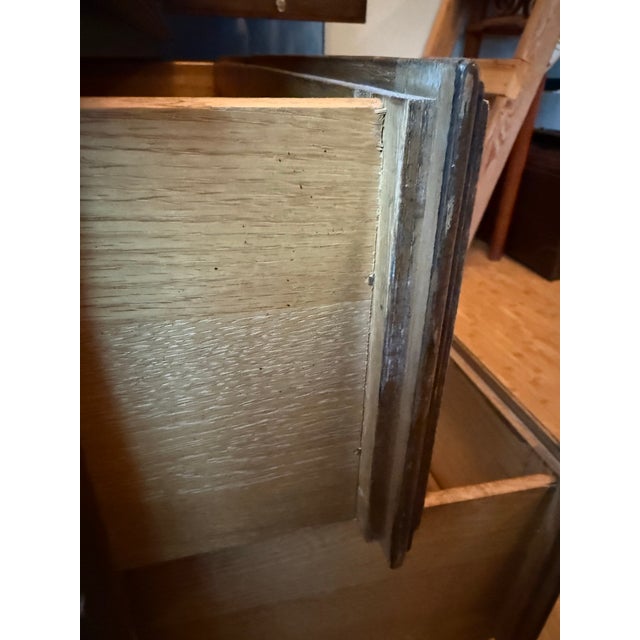 1950s Brutalist MCM Spanish Wood Armoire Wardrobe For Sale In Portland, OR - Image 6 of 12