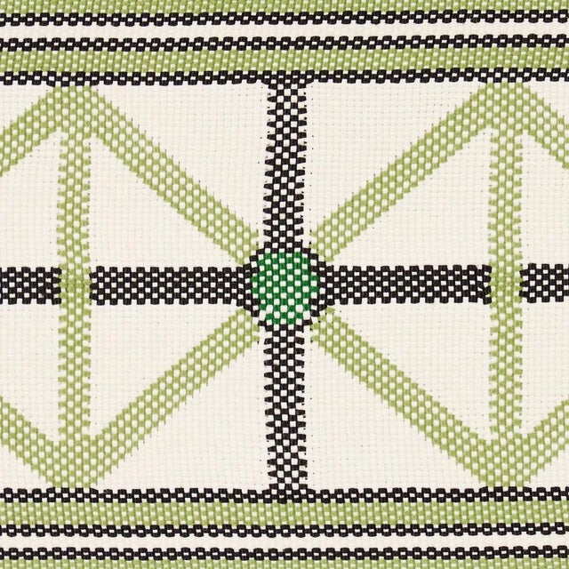 Traditional Schumacher Napoleon Indoor/Outdoor Tape, Moss For Sale - Image 3 of 5