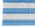 Handmade Cotton Area Rug, Natural Vegetable Dyed, Sky Blue and White Striped Dhurrie - 6'x9' For Sale - Image 10 of 12