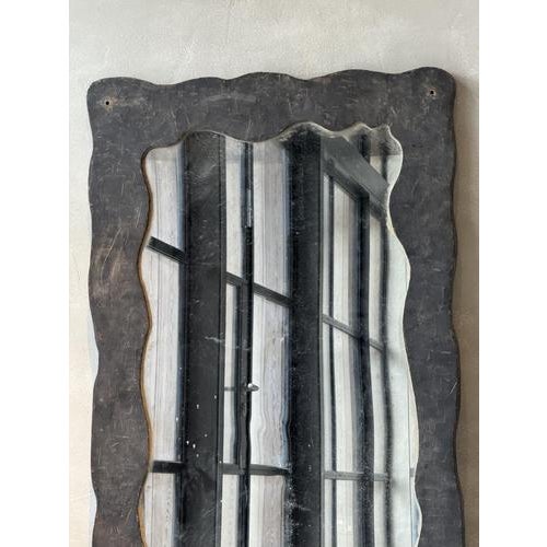 Vintage French Composite Concrete Mirror, 1970s For Sale - Image 6 of 11