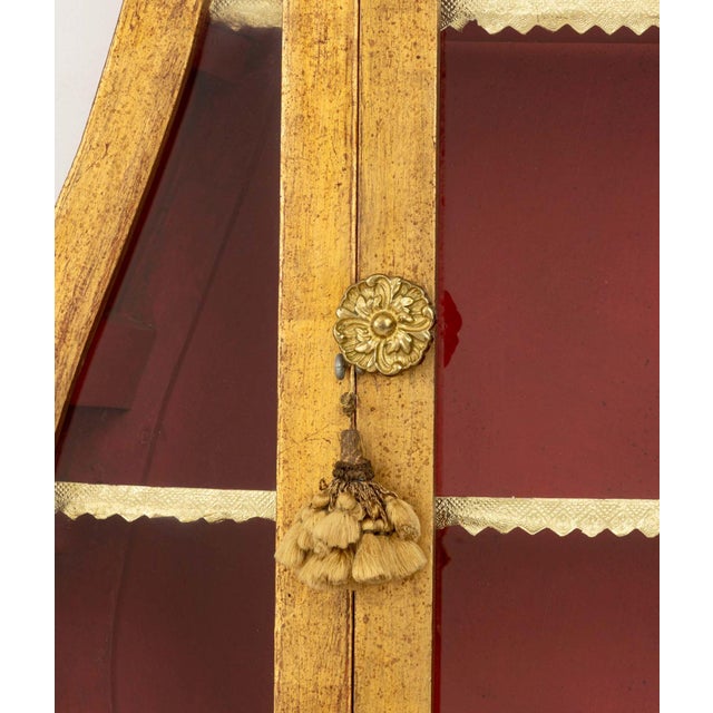 Neoclassical Italian Neoclassical Style Giltwood Wall-Hanging Vitrine Cabinet For Sale - Image 3 of 9