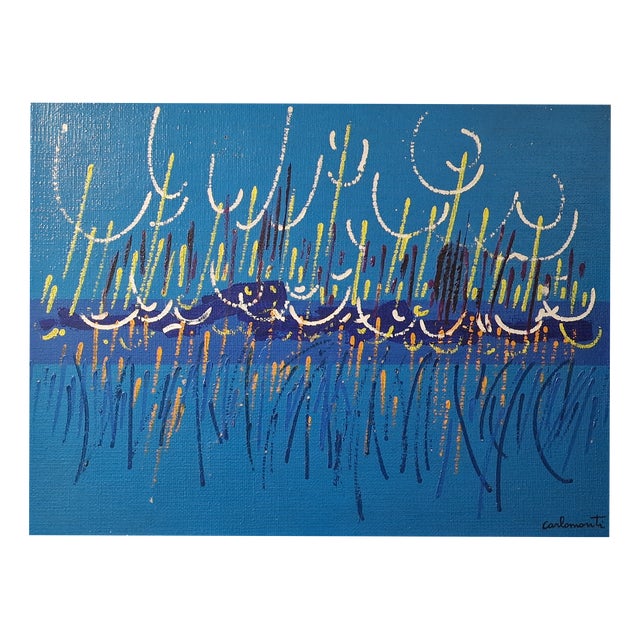 Carlo Monti, Landscape, 1970s, Oil on Canvas For Sale