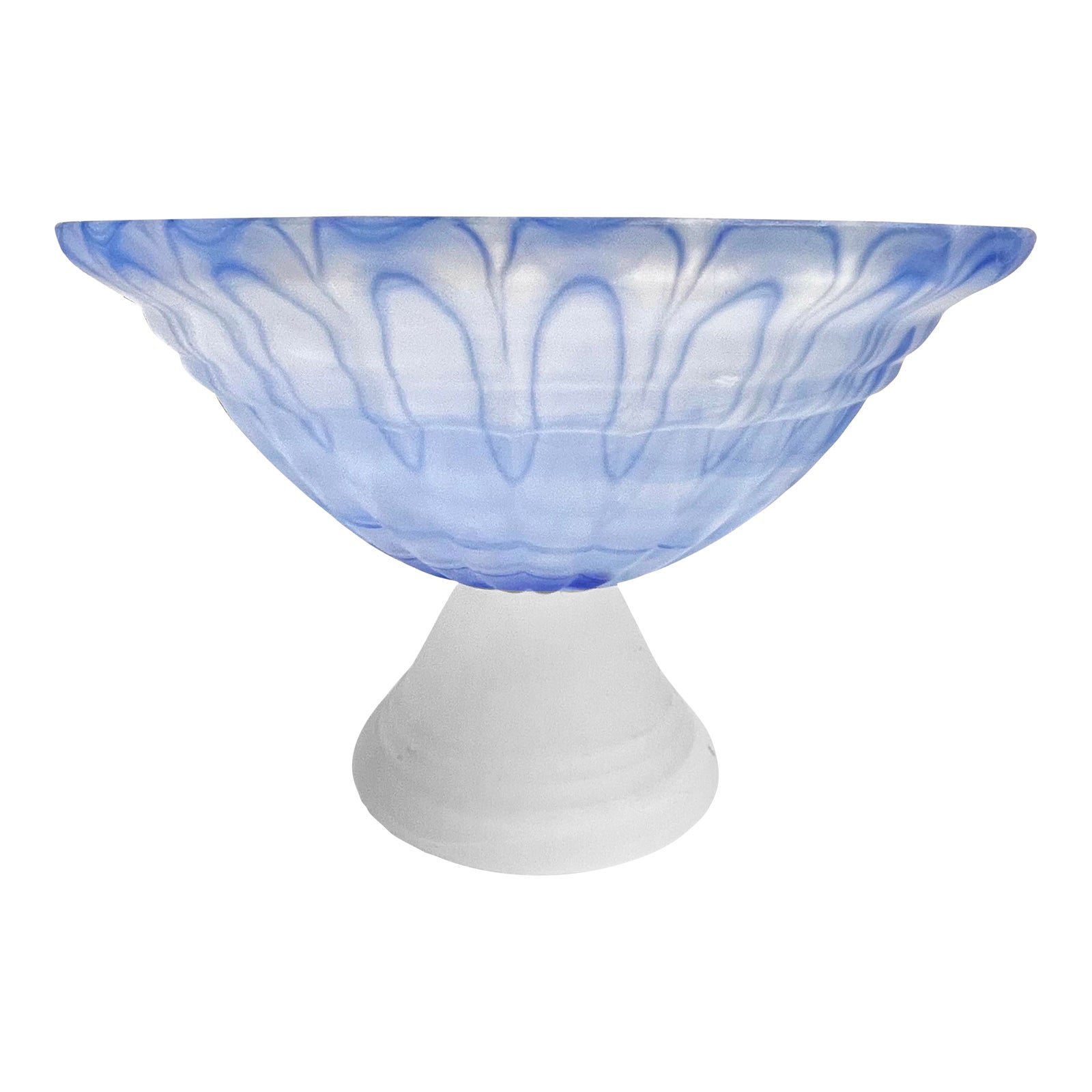 Vintage Large Murano Glass Fluted Bowl Chairish