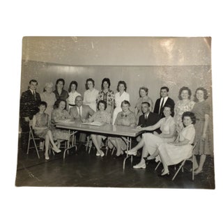 Vintage Mid-Century School Pta Group Photograph For Sale
