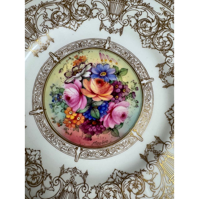 Rococo 12 Antique Royal Worcester Hand-Painted & Signed Cabinet Plates For Sale - Image 3 of 12