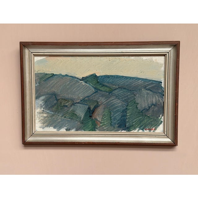 Mid-Century Modern Bengt Crantz, Swedish Landscape, 20th Century, Oil on Canvas For Sale - Image 3 of 16