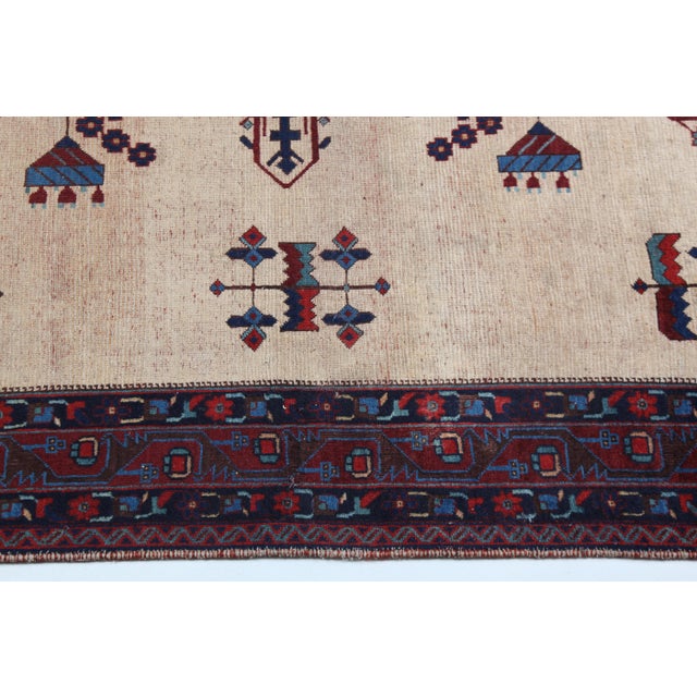 Mid 20th Century Vintage Persian Medallion Rug With Floral & Geometric Motifs – 5' X 6' 2'' For Sale - Image 5 of 14