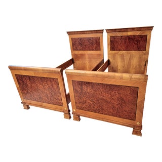 Antique Bierdermeier Twin Bedframes - a Pair For Sale