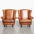 Sheepskin Wing Chairs with Black Piping, Set of 2 For Sale - Image 17 of 17