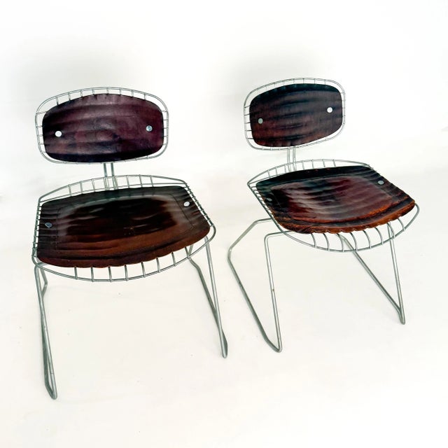 Brown Beaubourg Chairs by Laurent and Cadestin, 1976, Set of 2 For Sale - Image 8 of 10
