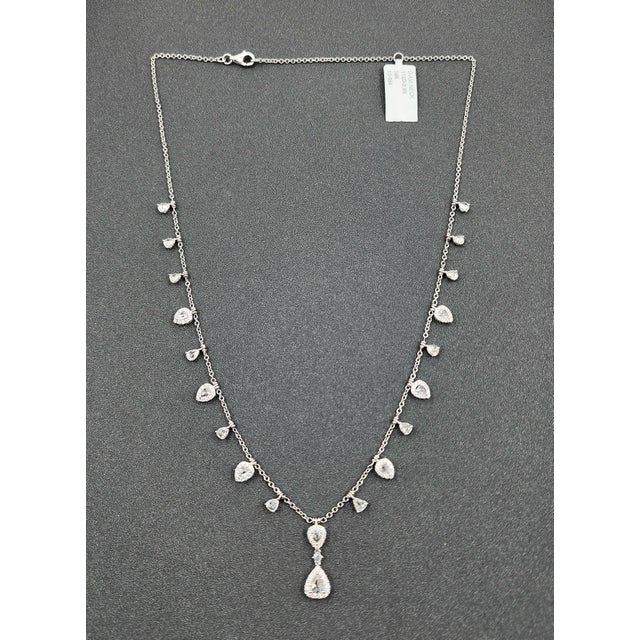 Modern 2.85 Ct Rose Cut Diamond Necklace For Sale - Image 3 of 9