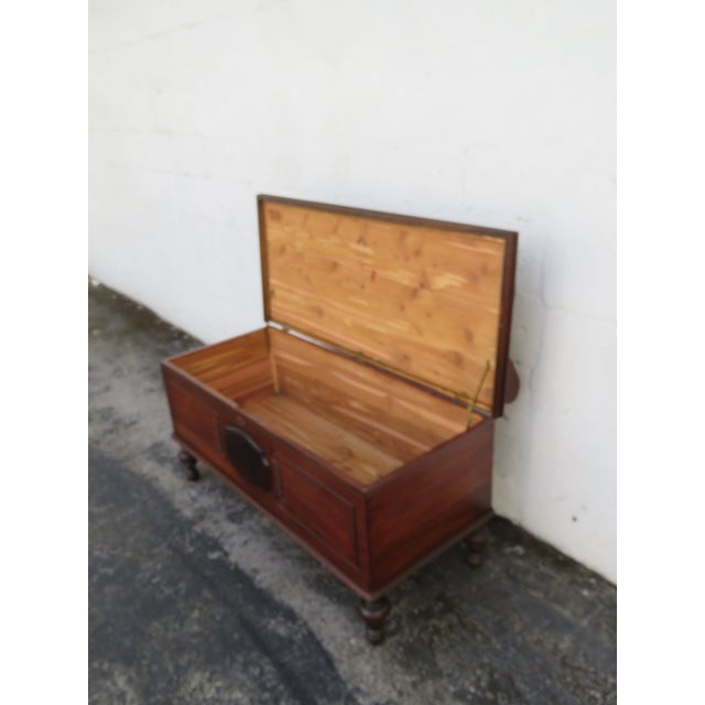 Lane Carved Bench Cedar Hope Chest Blanket Trunk 6113 For Sale - Image 13 of 15