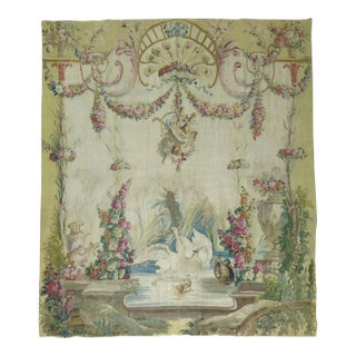 Swans Ducks 18th Century Aubusson French Tapestry Panel For Sale