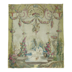 Swans Ducks 18th Century Aubusson French Tapestry Panel