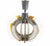 Vintage Glass and Steel Chandelier from La Luce Roma, Italy, 1970s For Sale - Image 3 of 6