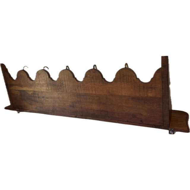 Vintage French Carved Wood Coat or Pot Rack For Sale - Image 12 of 12