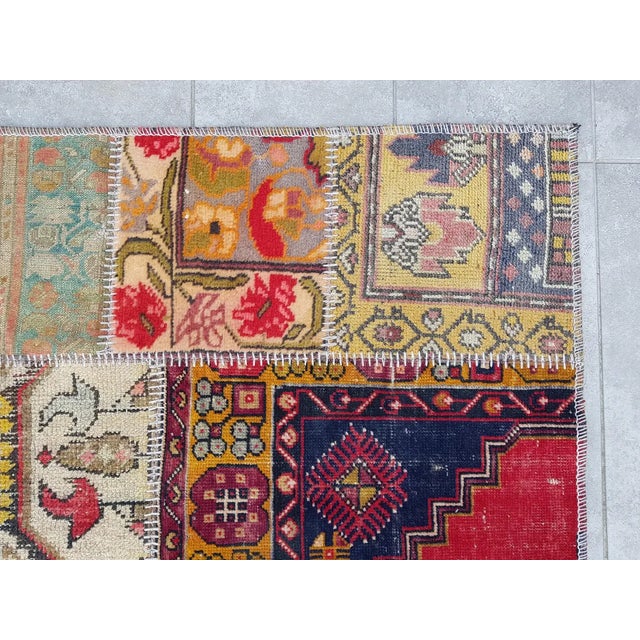 Textile Anatolian Oushak Vintage Runner Rug For Sale - Image 7 of 10