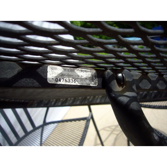 1980s 1980s Woodard Outdoor Wrought Iron Valencia Dining Table & 4 Chairs, Attributed For Sale - Image 5 of 11