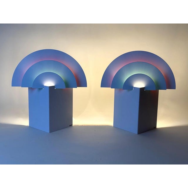 Swedish No Neon Wall Lights attributed to Olle Andersson for Boréns, 1980s, Set of 2 For Sale - Image 3 of 18