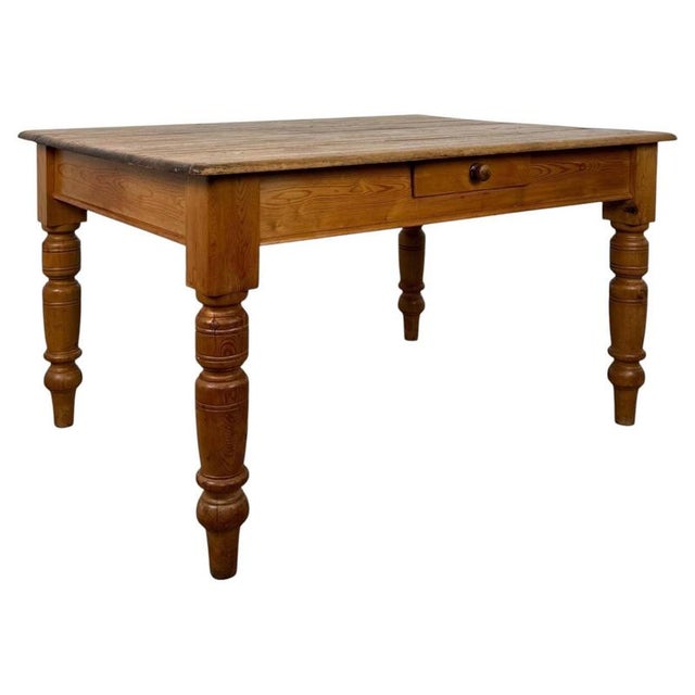 2000 - 2009 20th Century Pine Farmhouse Dining Table For Sale - Image 5 of 13