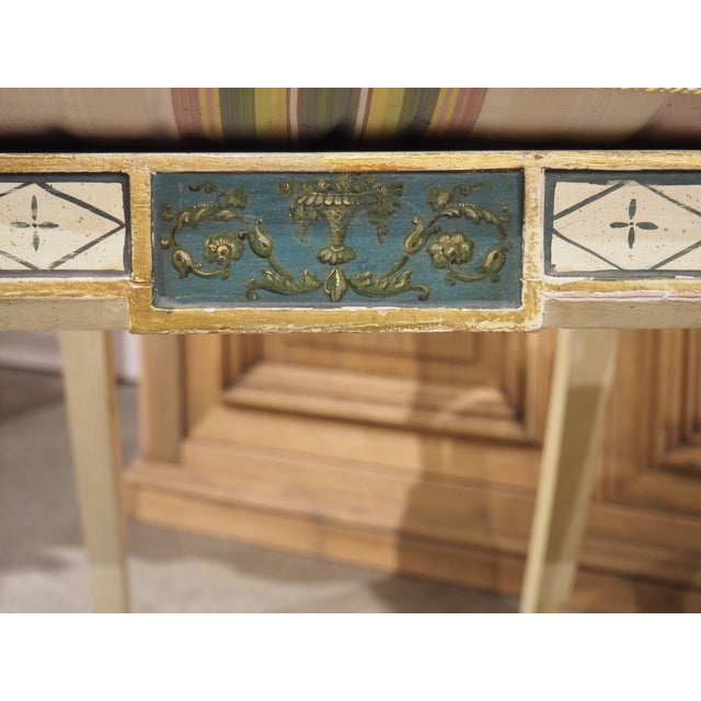 Neoclassical Pair of Northern Italian Neoclassical Painted Wooden Armchairs, Circa 1830s For Sale - Image 3 of 18