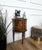 Very important, elegant and refined Italian 1940s Art Deco side table with great demi-lune shape design, attention to...