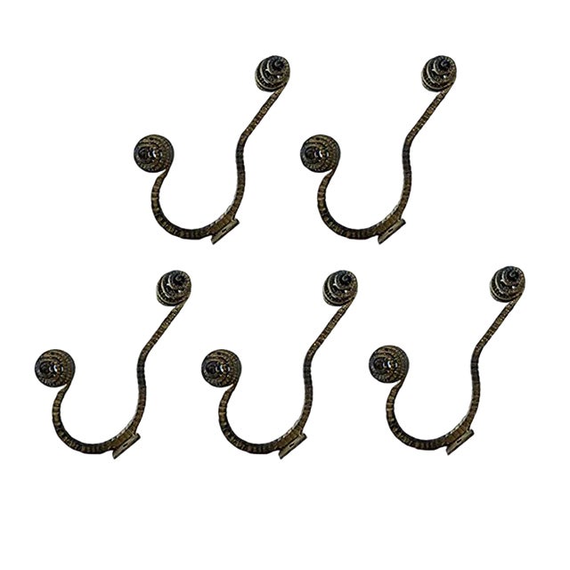 Hammered Hooks, 1930s, Set of 6 For Sale
