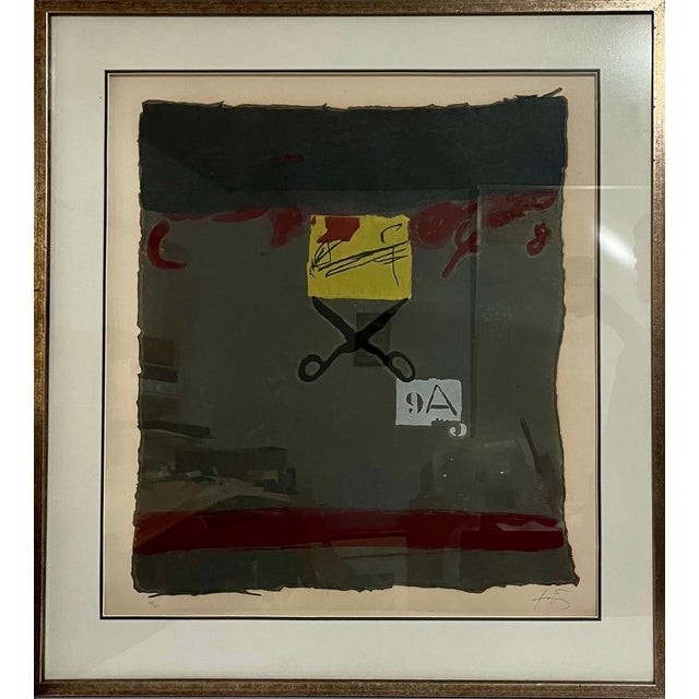 Antoni Tapies (Spanish, 1923-2012) Color Etching, aquatint and polychrome carborundum print Estisores-2, c. 1979 Hand...