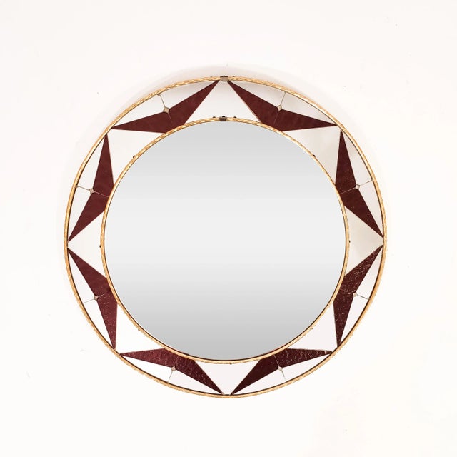 Spanish Artistic Mirror with Glass Mosaic, 1960s For Sale - Image 9 of 9