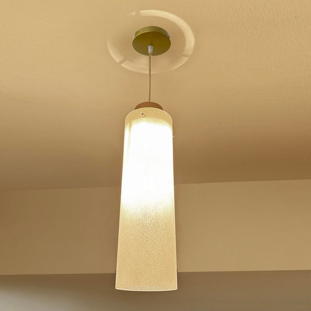 Metal Vintage Pendant Light in Murano Glass, 1950s For Sale - Image 7 of 17