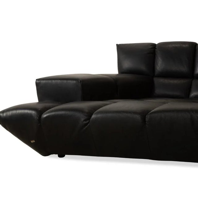 Modern Cloud 7 Corner Sofa in Black Leather from Bretz For Sale - Image 3 of 14