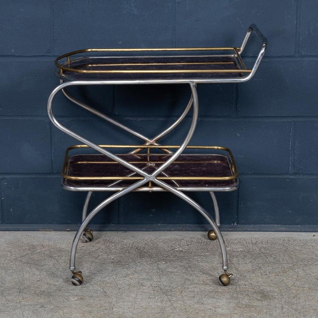 Vintage Italian Steel and Glass Drinks Trolley with Marble Effect, 1980 For Sale - Image 17 of 18