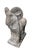 This impressive vintage garden sculpture depicts a noble ram standing atop a rectangular plinth. Crafted from heavy cast...