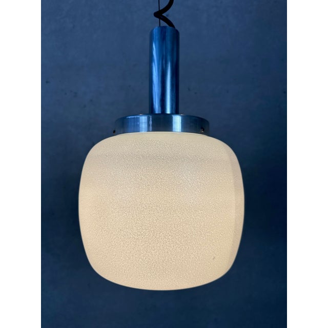 Metal Vintage Pendant Lamp in Glass from Aka Electric, 1970s For Sale - Image 7 of 14