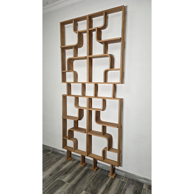 Mid-Century Modern Room Dividers by Ludvik Volak for Drevopodnik Holesov, 1950s, Set of 2 For Sale - Image 3 of 15