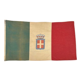 Antique Cotton Flag of the Kingdom of Italy For Sale