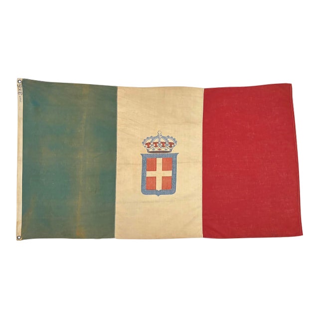 Antique Cotton Flag of the Kingdom of Italy For Sale