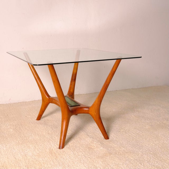 Coffee Table with a Glass Top, Italy, 1950s For Sale - Image 12 of 16