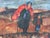 Traditional Hermine S. Signed Midcentury Folk Art Watercolor & Gouache, Woman and Child For Sale - Image 3 of 8
