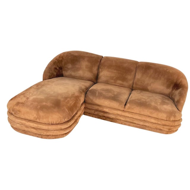 Mid-Century Modern Vladimir Kagan Sofa With Chaise, 1970 For Sale - Image 3 of 9