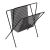 MCM Atomic Black Metal Pierced Sunburst Magazine Rack Holder For Sale
