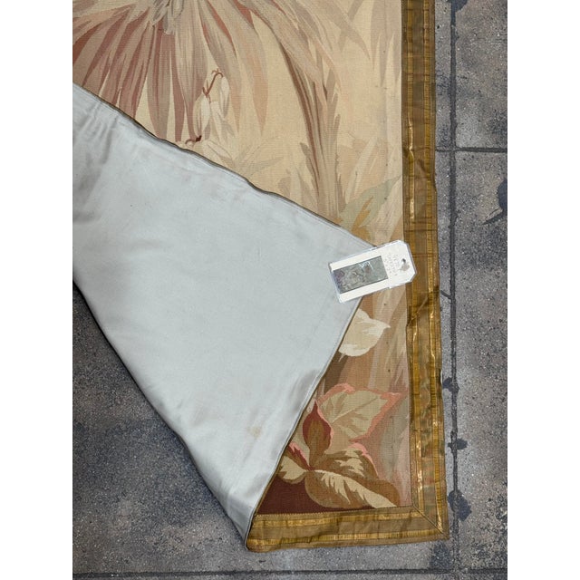 Mid 19th Century French Botanical Tapestry Panel With Bird Motif For Sale In Los Angeles - Image 6 of 6