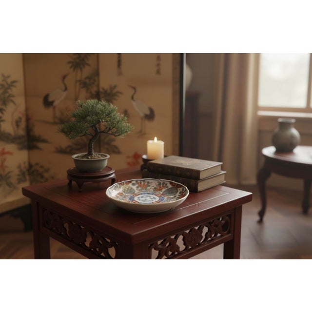 19th Century Japanese Imari Scalloped Dish - Hand-Painted Gilt For Sale - Image 11 of 11