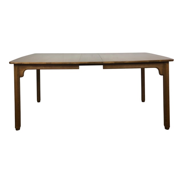 Mid Century Modern Wood Top Dining Table With Leaf Chairish