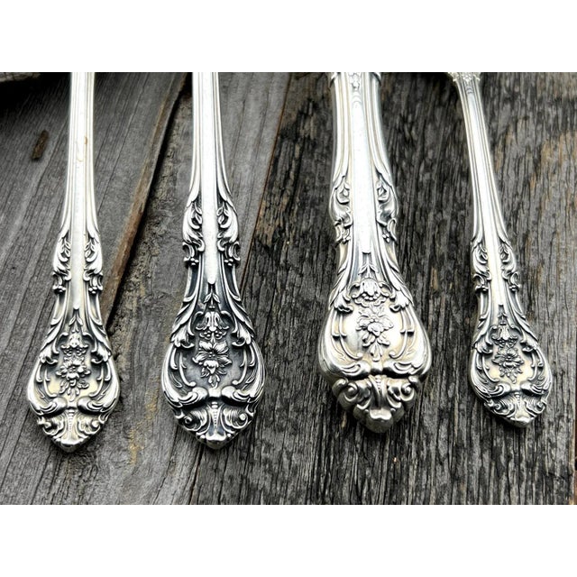 Gorham Gorham Sterling Silver King Edward 4 Piece Place Setting - No Monograms For Sale - Image 4 of 5