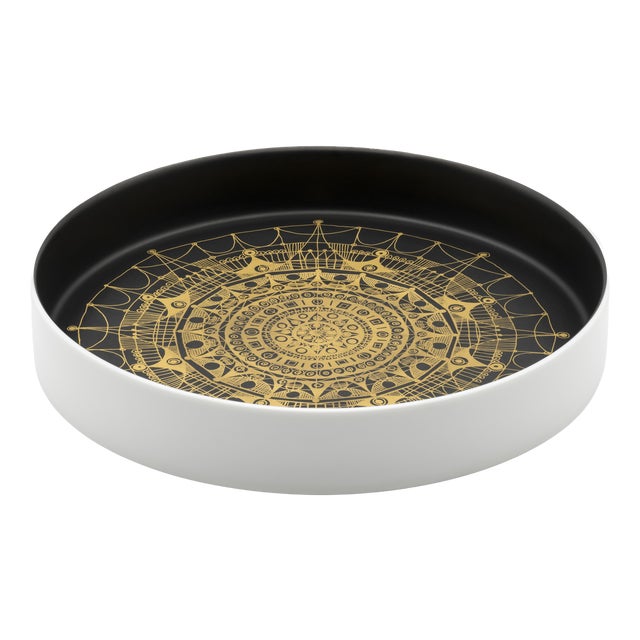 Black and Gilt Porcelain Bowl by Hans Theo Baumann for Rosenthal Studio-Line, 1970s For Sale