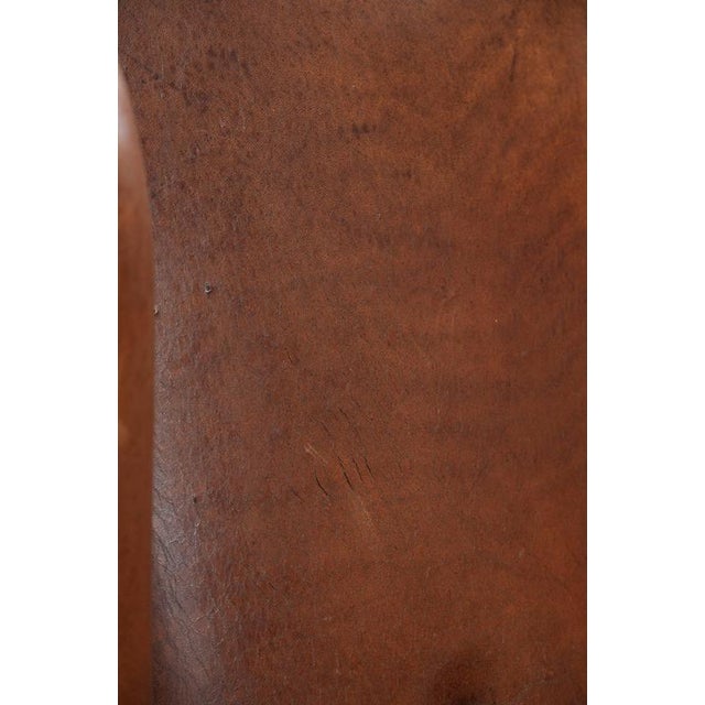 Sheepskin Wing Armchair with Black Piping For Sale - Image 13 of 18